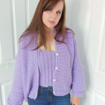 Crochet Sweet Lilac Cardigan Pattern