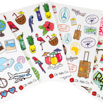 Oh, Hello Co. Oh Hello Planner Stickers 4 Sheets - Travel Variety