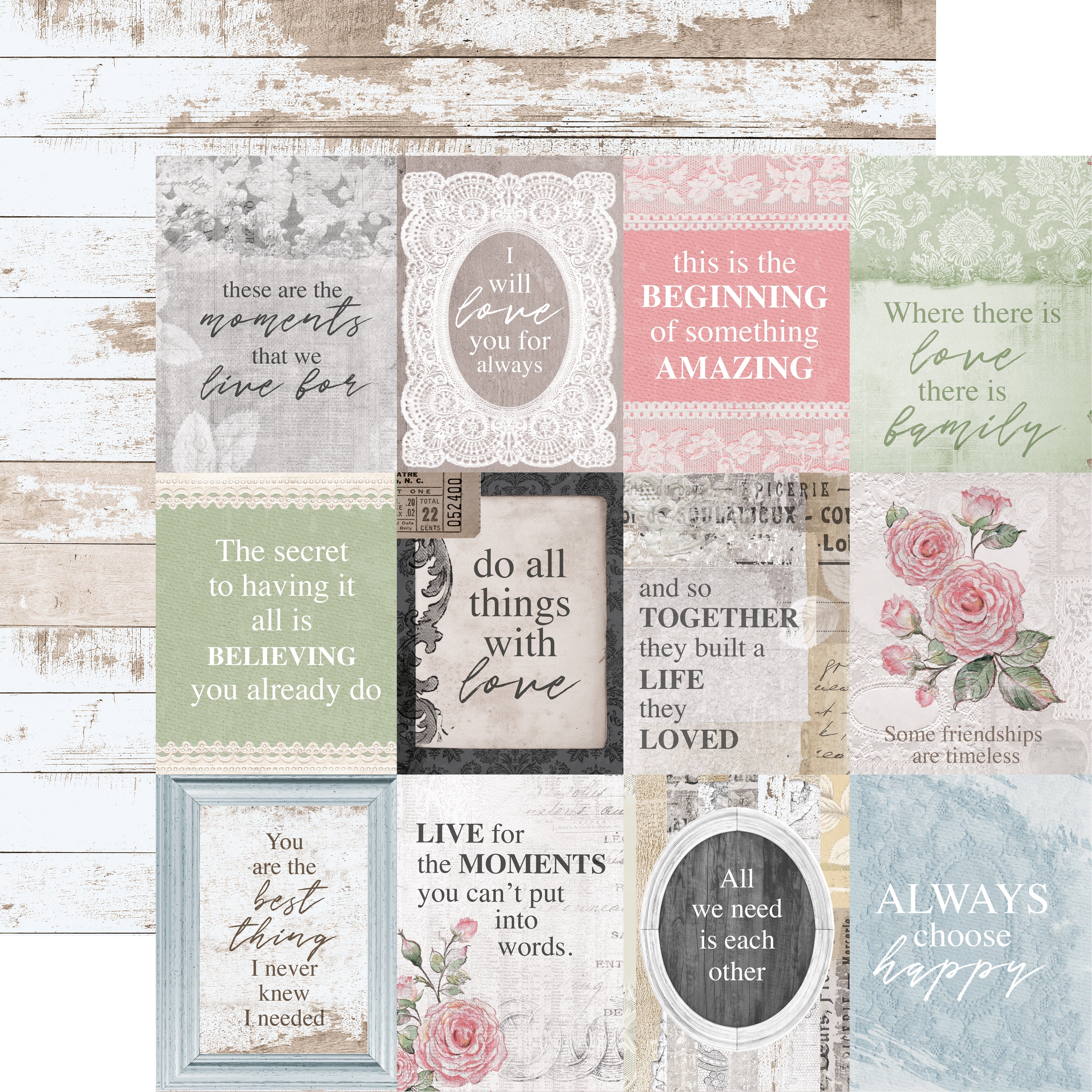 Kaisercraft Lady Like Double-Sided Cardstock 12"X12" 10/Pkg - Evelyn