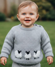 Aran Baby Sheep Sweater and Hat