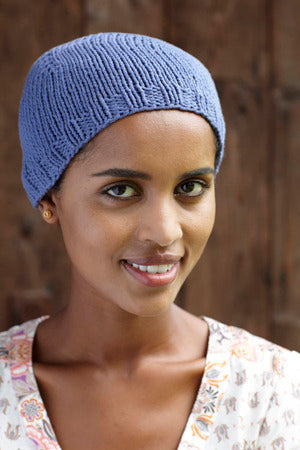 Tranquil Violet Hat in Lion Brand Cotton-Ease - L0531
