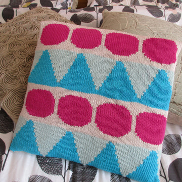 Circles and Triangles Cushion Cover