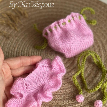 Knitting pattern Outfit for teddy bear girl