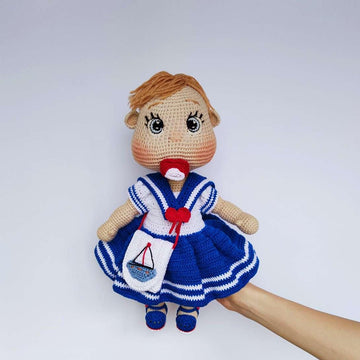 Amigurumi doll crochet pattern, Amigurumi baby doll pattern, Crochet doll clothes pattern, Lulu doll (English, Deutsch, Français)
