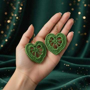 Crochet Leaf Earrings PDF + Video