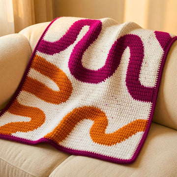 Groovy Waves Crochet Baby Blanket