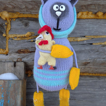 Funny rooster knitting pattern