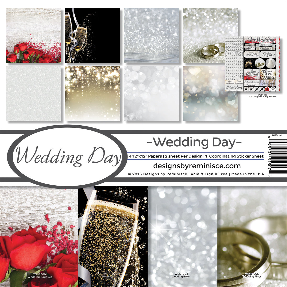 Reminisce Collection Kit 12"X12" - Wedding Day