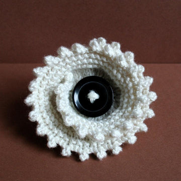 Floral spiral pin or hair accessory