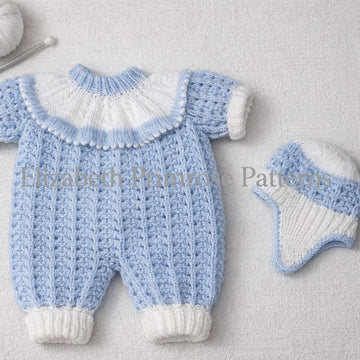 Frosted Lace Dolls Bodysuit and Hat Knitting Pattern P73 – Elizabeth Primrose Patterns