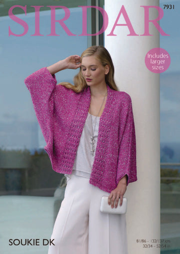 Kimono in Sirdar Soukie DK - 7931 - Leaflet