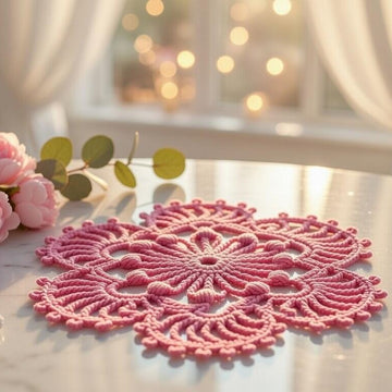 Crochet Round Motif Pattern – PDF + Video Tutorial – Circular Crochet Motif
