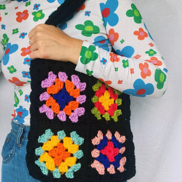 Granny squares tote bag