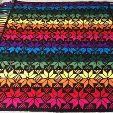 It Takes All Colors Snowflakes Afghan