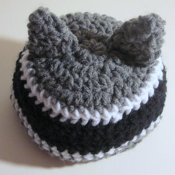 Raccoon Hat - Newborn to Adult