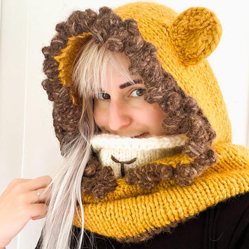 Leon lion hooded cowl