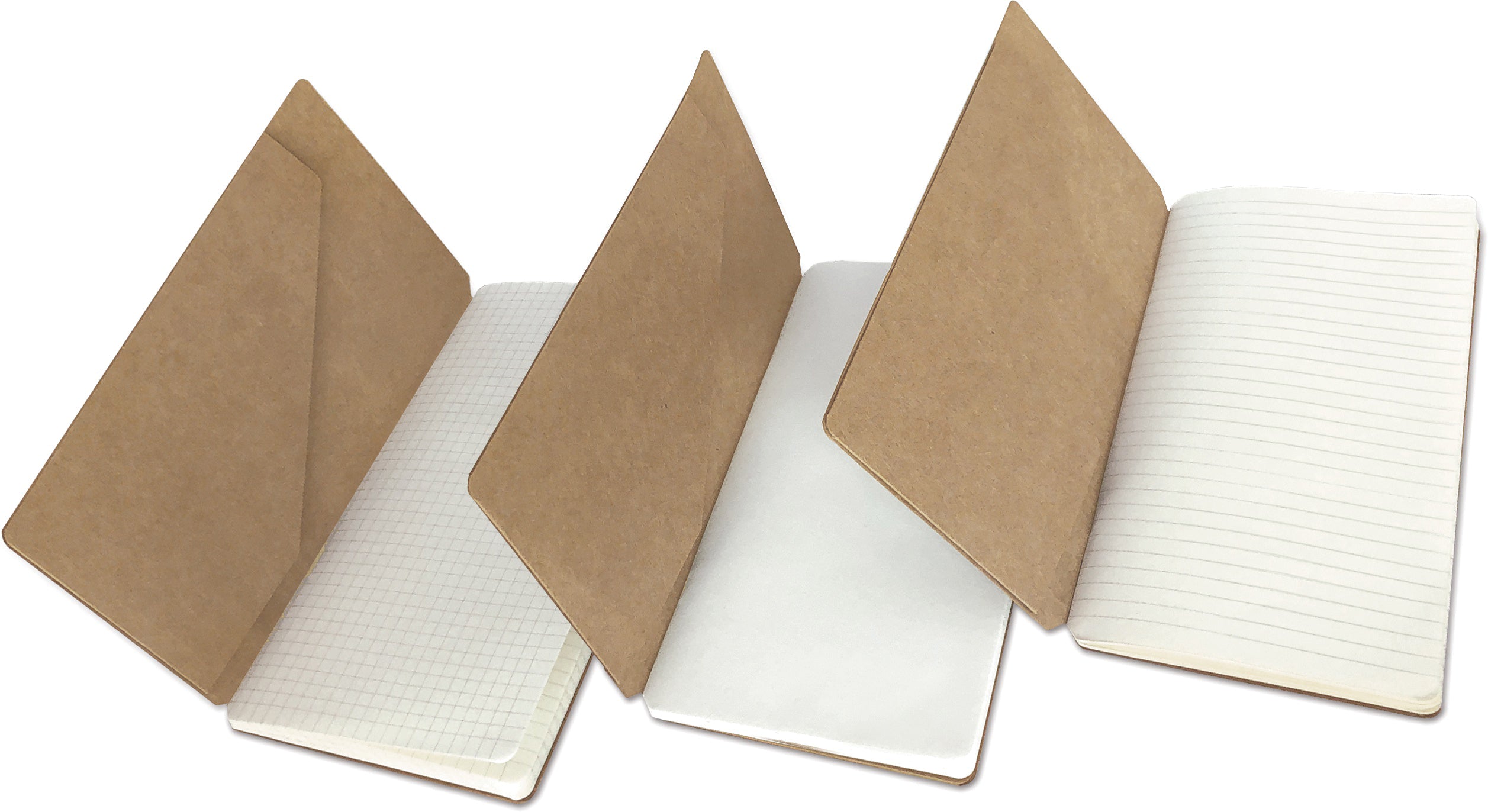 Graphic 45 Staples Notebook Set 4.25"X8.25" 3/Pkg - (1) Grid, (1) Blank & (1) Lined