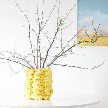 Arm Knit Vase + Arm Knitting How-To
