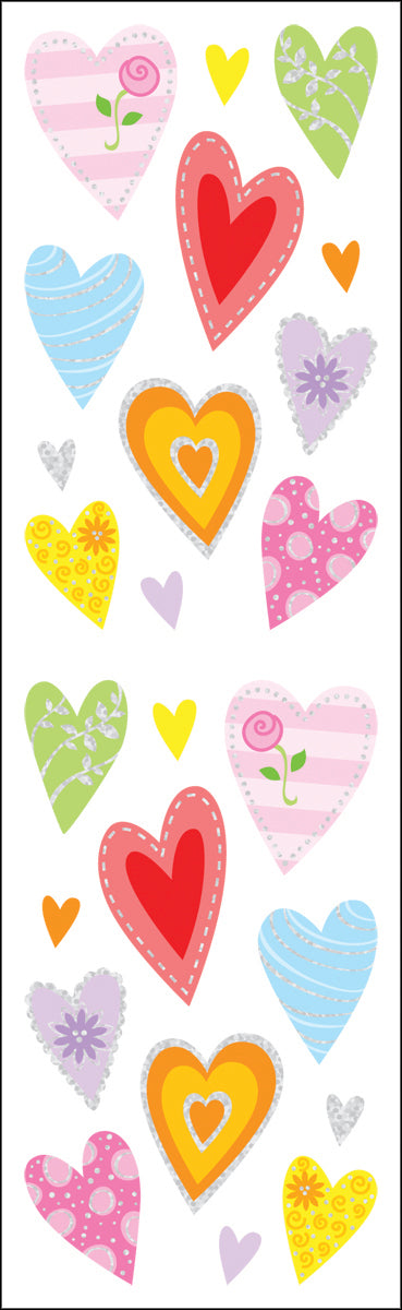 Mrs. Grossman's Stickers - Delightful Hearts