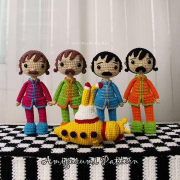 The Beatles & Yellow Submarine – Crochet Amigurumi Pattern (Digital File)