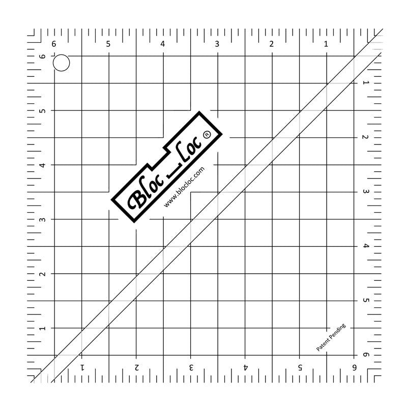 Bloc Loc Half Triangle Ruler 6.5"
