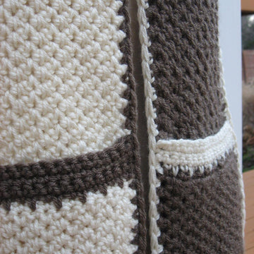 Hot Chocolate and Vanilla Swirl Hat and Scarf Set