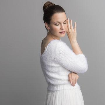 Cozy knit sweater 3/4 sleeve