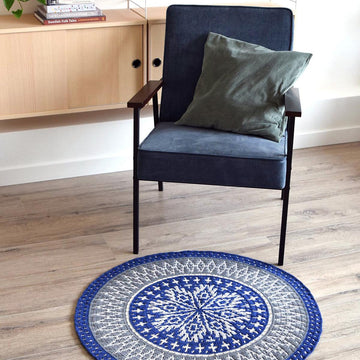 Ocean Time Mandala Rug