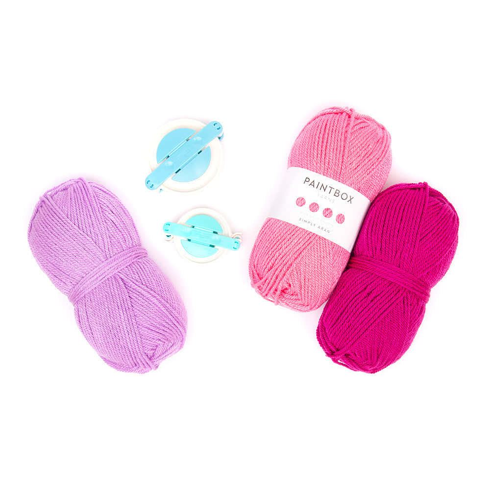 Paintbox Yarns Simply Aran Large Pom Pom Maker 3 Ball Project Pack