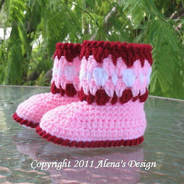Crochet Cherries Toddler Booties
