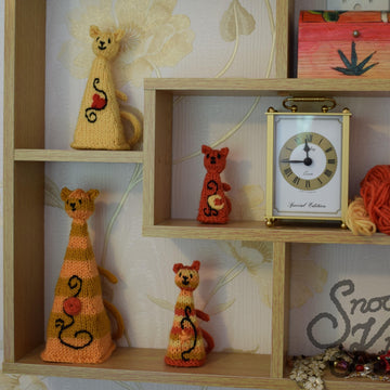 Quirky Cats Ornament Decoration Home Decor Snoo's Knits Pattern