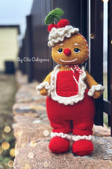 Gingerbread Man Knitting Pattern