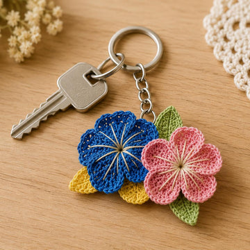 Tunisian Crochet Flower PDF Pattern | Crochet Appliqué with Video Tutorial