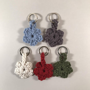 Periwinkle Keychain Flower
