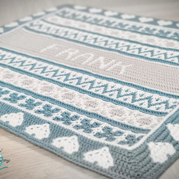 Personalised mosaic crochet blanket, any name!