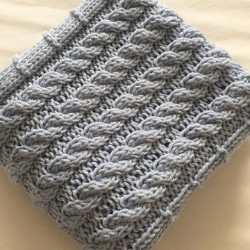 Cables & Stripes Baby Blanket