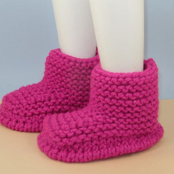 Super Chunky Simple Garter Stitch Ankle Boots