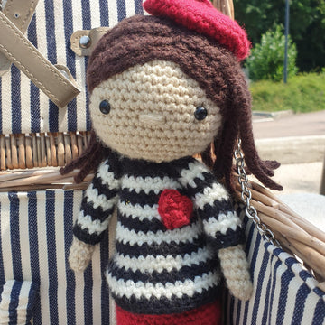 Amélie in Paris Crochet France French Amigurumi Doll