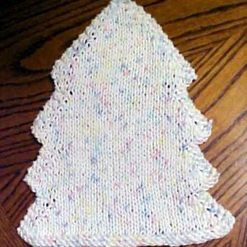 Holiday Tree Shaped Dish Cloth