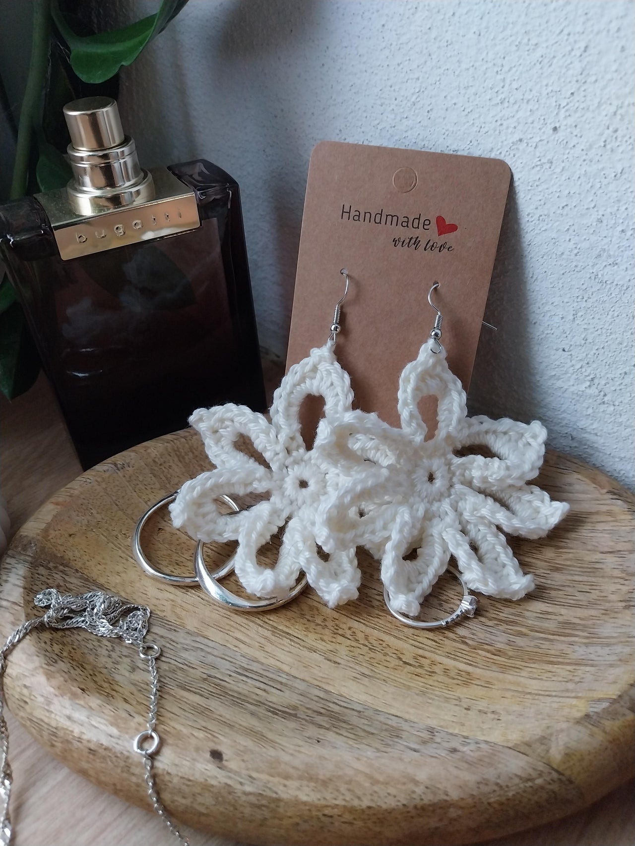 Flora Flower crochet earrings