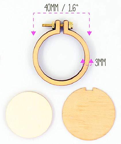 Dandelyne 4cm Miniature Embroidery Hoop Pack with Necklace