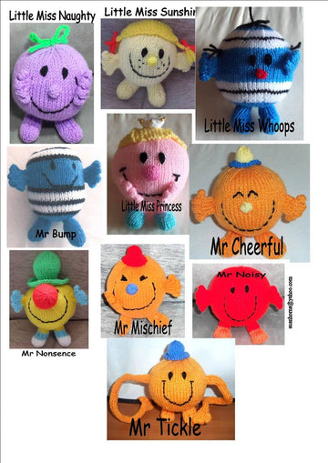 Mister and Miss knitting pattern set 1
