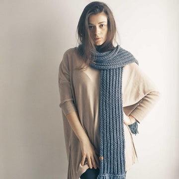Brioche Scarf - Classic long scarf for women+ VIDEO