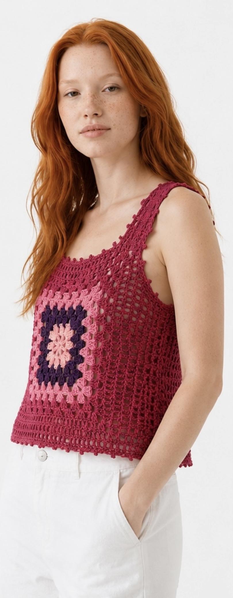 Picot Crochet Vest Top
