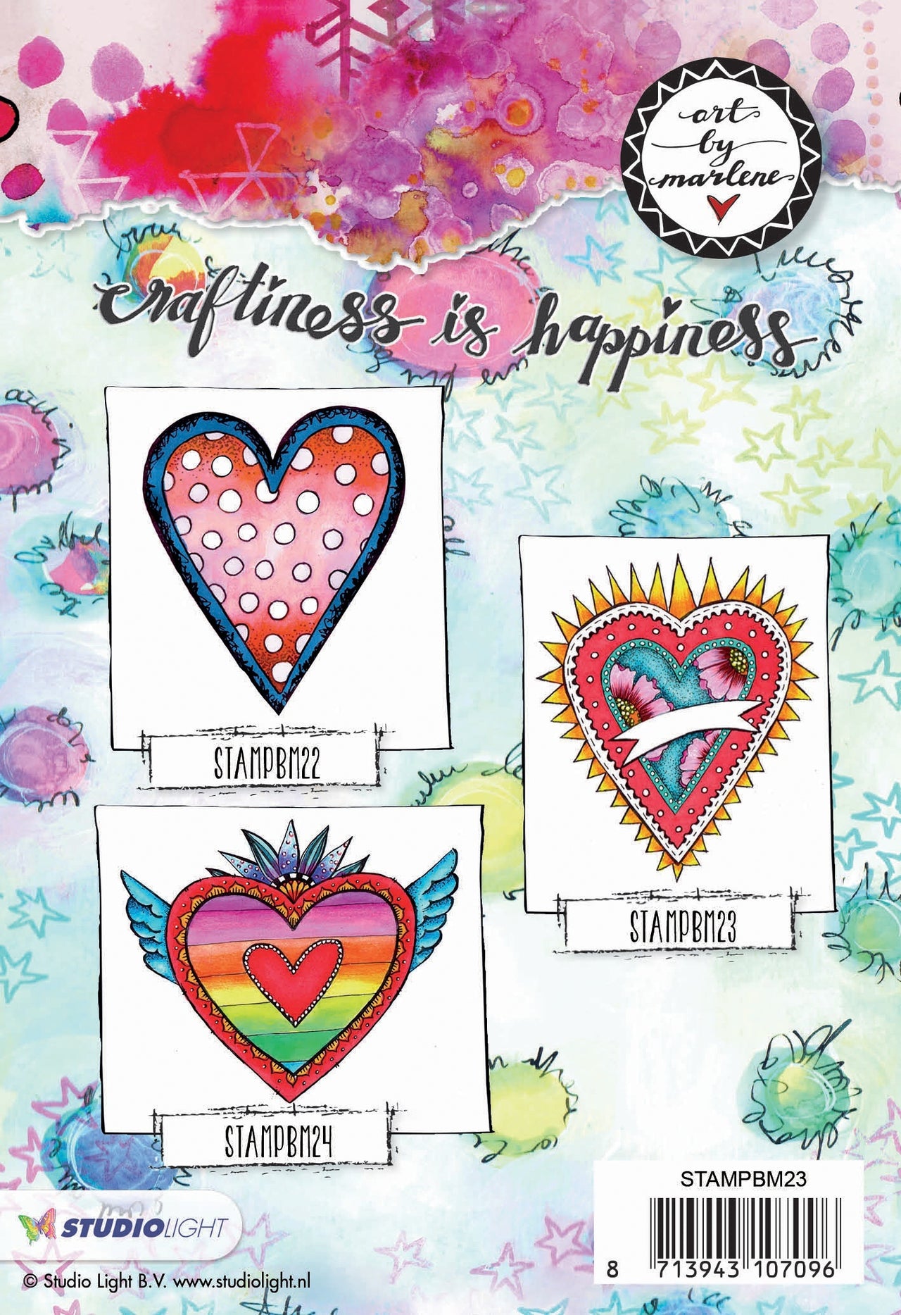 Studio Light Art By Marlene 2.0 Hearts Cling Stamp - 554045
