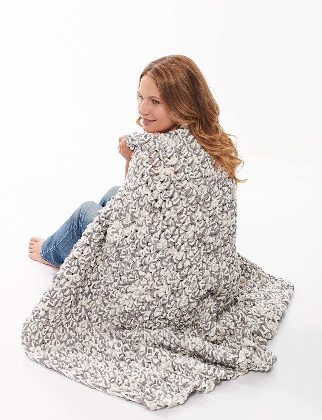 Finger Crochet Blanket in Bernat Blanket