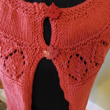 Adult and Baby versions for Leaf Yoke Cardi