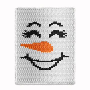 Christmas Snowgirl Chunky Blanket, Knitting Pattern PDF, Knit Kids Blanket Bulky Jumbo 7 yarn, Snowman throw afghan newborn baby toddler