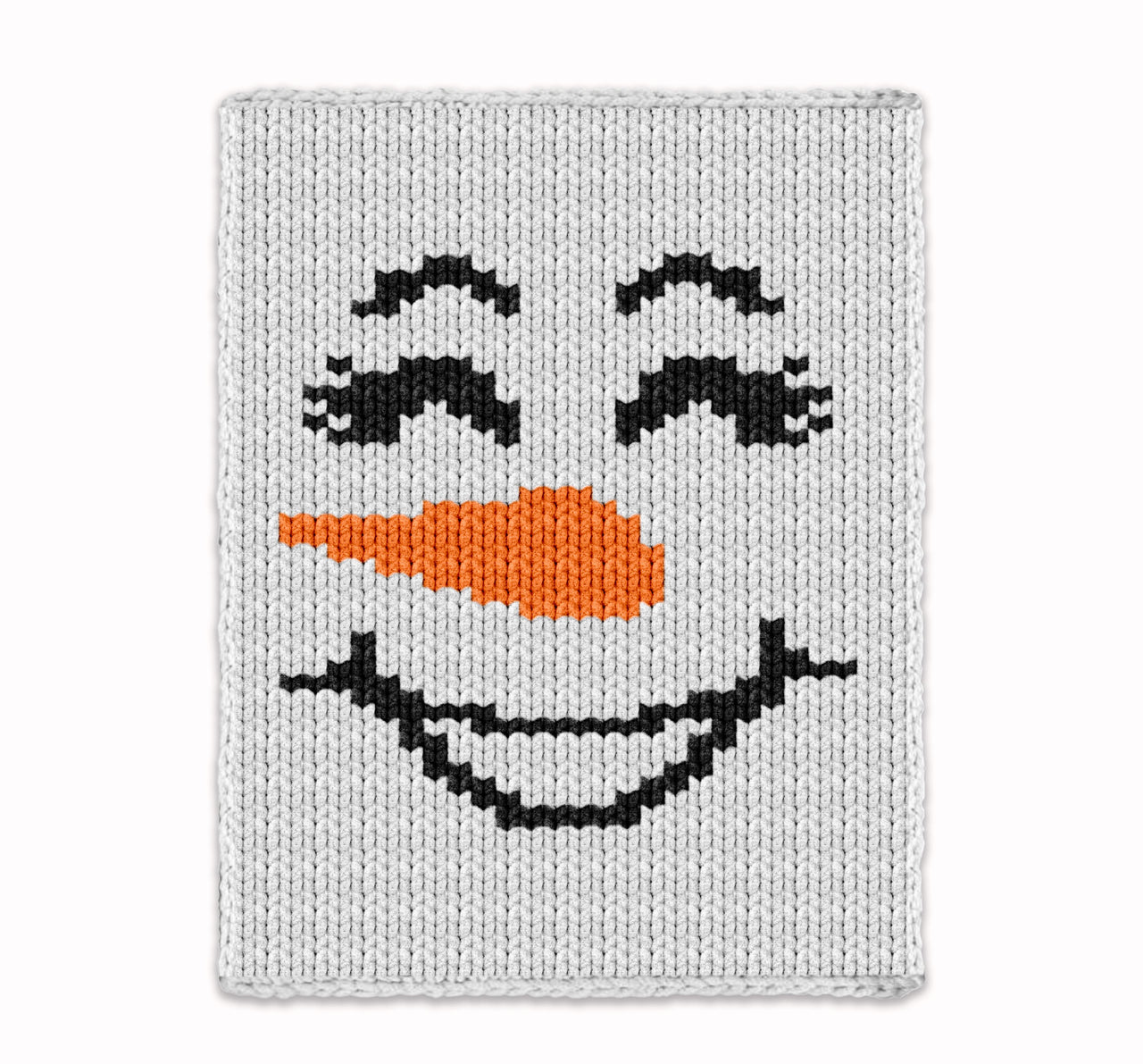 Christmas Snowgirl Chunky Blanket, Knitting Pattern PDF, Knit Kids Blanket Bulky Jumbo 7 yarn, Snowman throw afghan newborn baby toddler