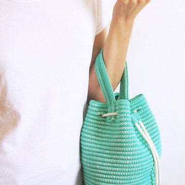 Drawstring bag.
